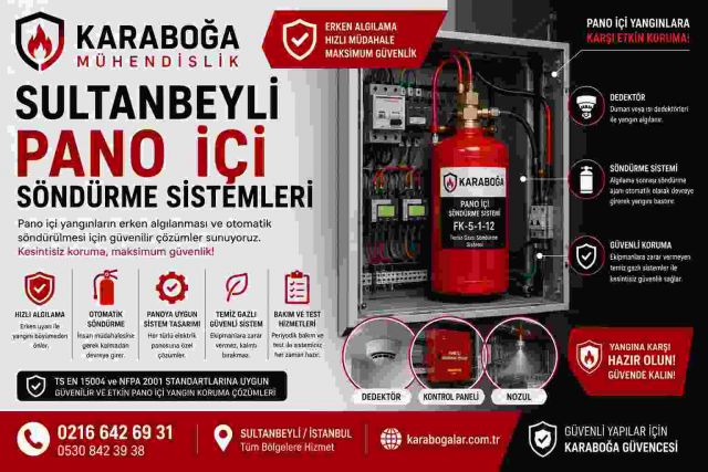 Sultanbeyli Pano İçi Yangın Söndürme Sistemleri | Elektrik Panoları İçin Güvenli Çözümler | Karaboğa Mühendislik