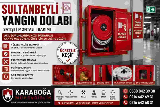 Sultanbeyli Yangın Dolabı İmalatı ve Satışı | Güvenilir Yangın Güvenliği Çözümleri | Karaboğa Mühendislik