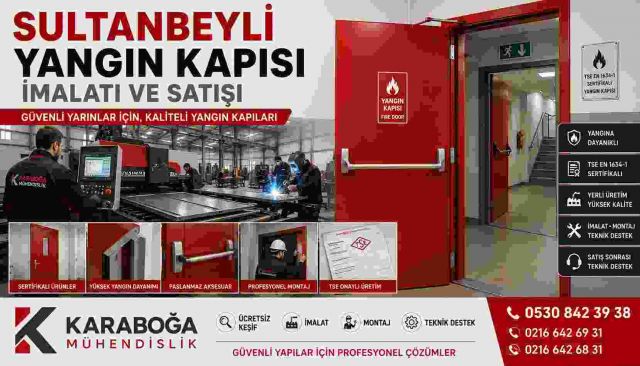 Sultanbeyli Yangın Kapısı İmalatı ve Satışı | Güvenli Geçiş Sistemleri | Karaboğa Mühendislik