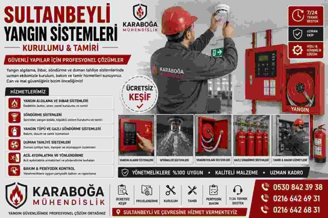 Sultanbeyli Yangın Sistemleri Kurulumu ve Devreye Alınması | Profesyonel Yangın Güvenliği Çözümleri | Karaboğa Mühendislik